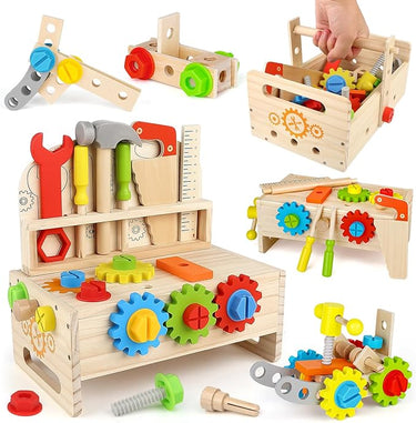 Ecotoys FixiBoard | Estimula la creatividad y habilidades - Tablero de juego educativo de madera